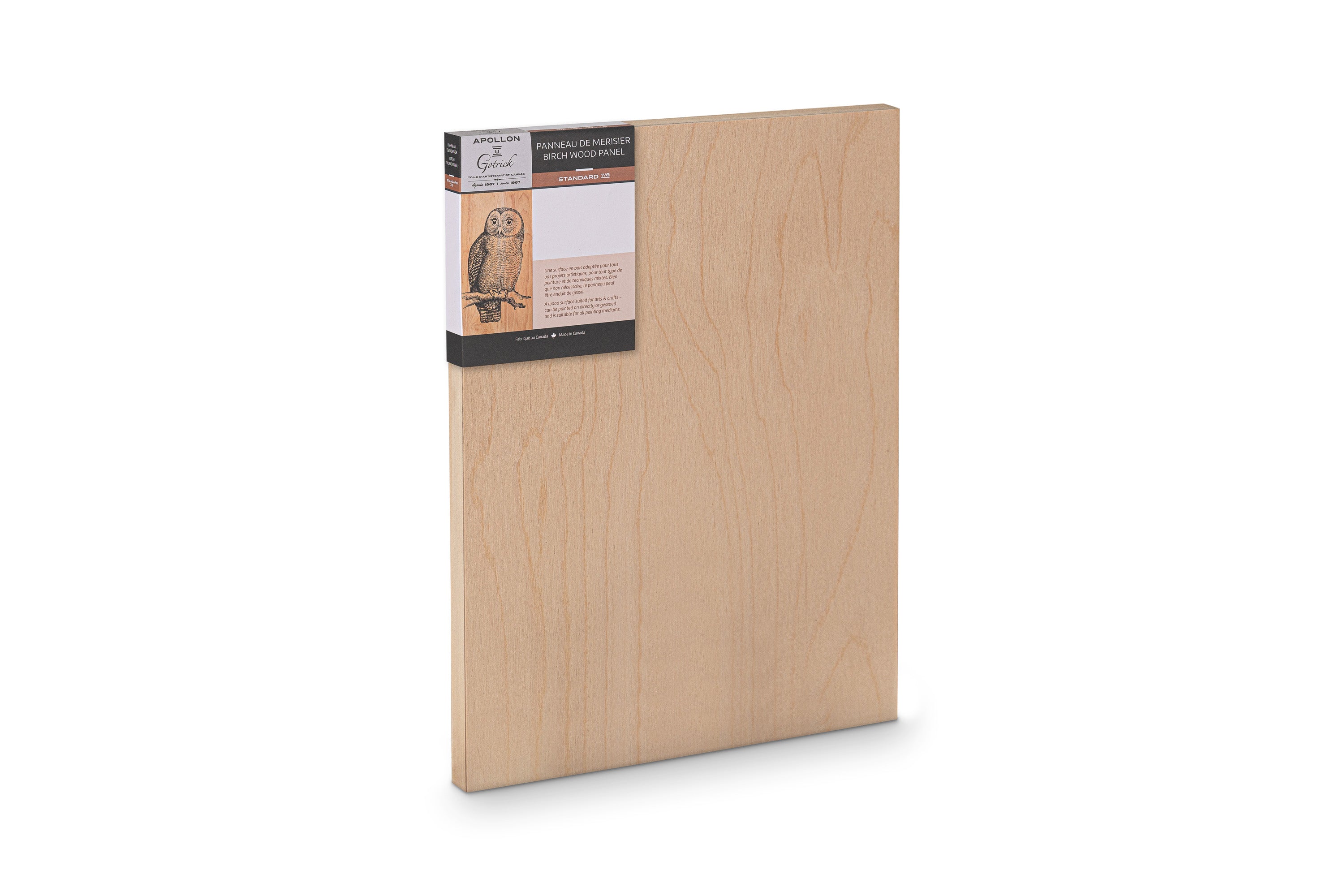 Apollon ⅞″ profile cradled birch wood panel