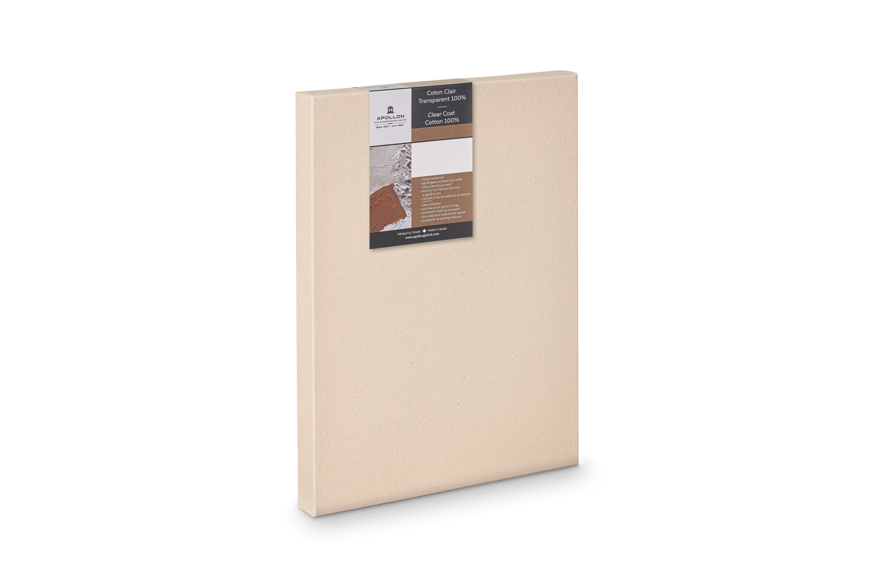Apollon clear-coat cotton canvas, 1½″ gallery profile