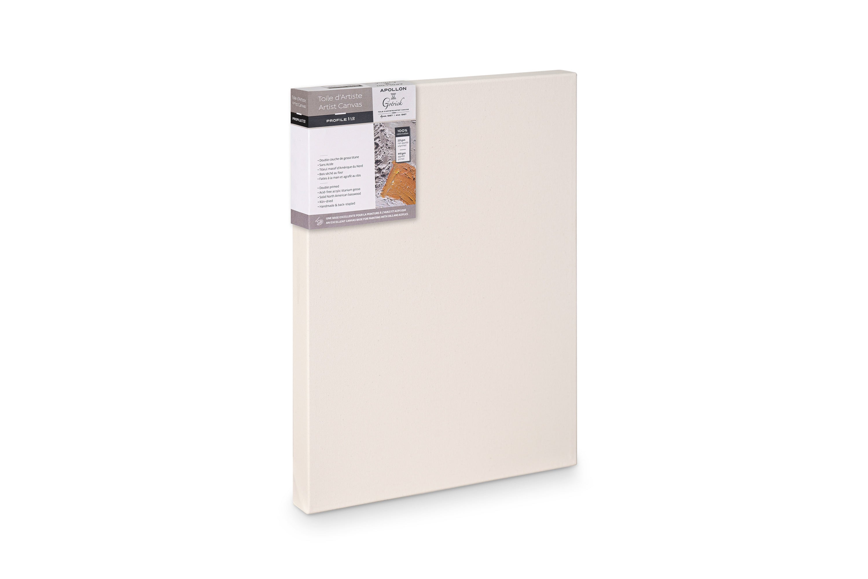 Apollon cotton artist canvas, 1½″ gallery profile