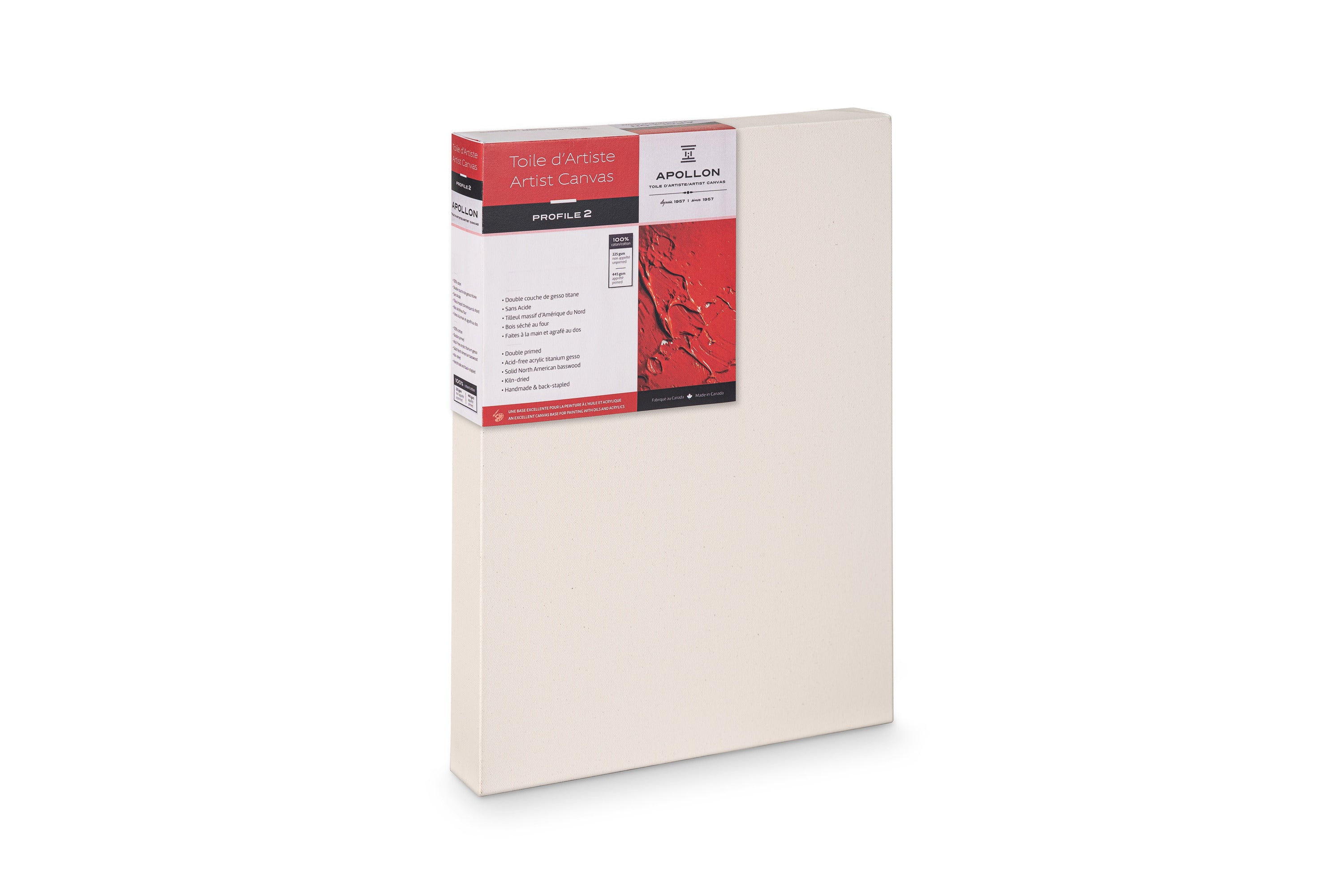 Apollon cotton artist canvas, 2″ deep profile