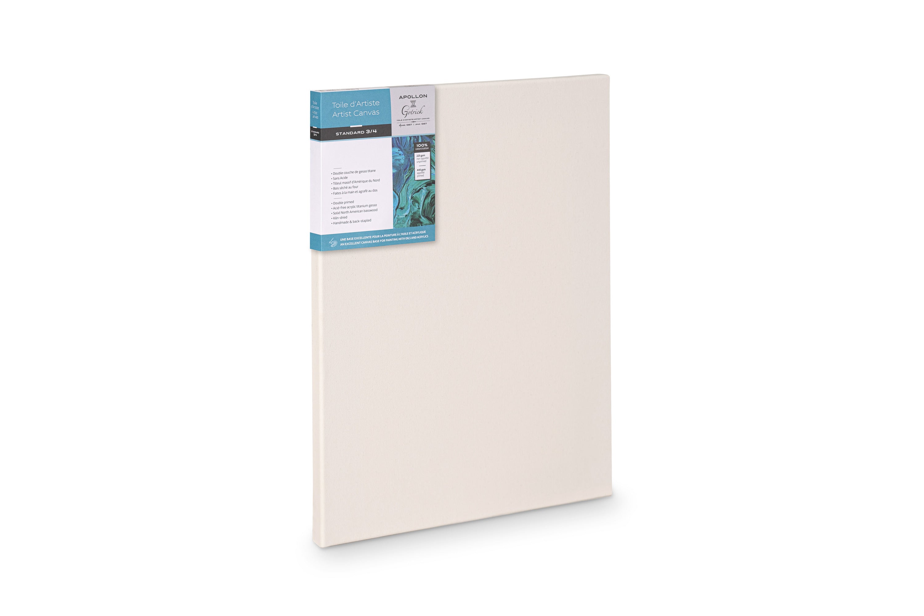 Apollon standard cotton artist canvas, ¾″ profile